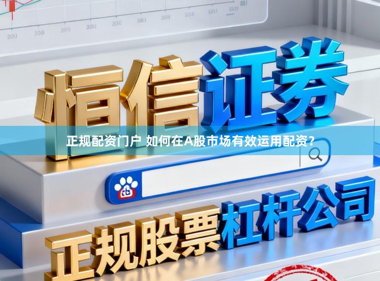 正规配资门户 如何在A股市场有效运用配资？